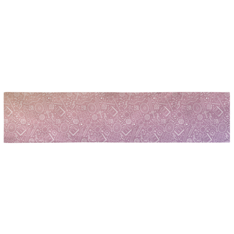 Avicia Geometric Table Runner, 72" x 16", Pastel Ombre, 100% Cotton