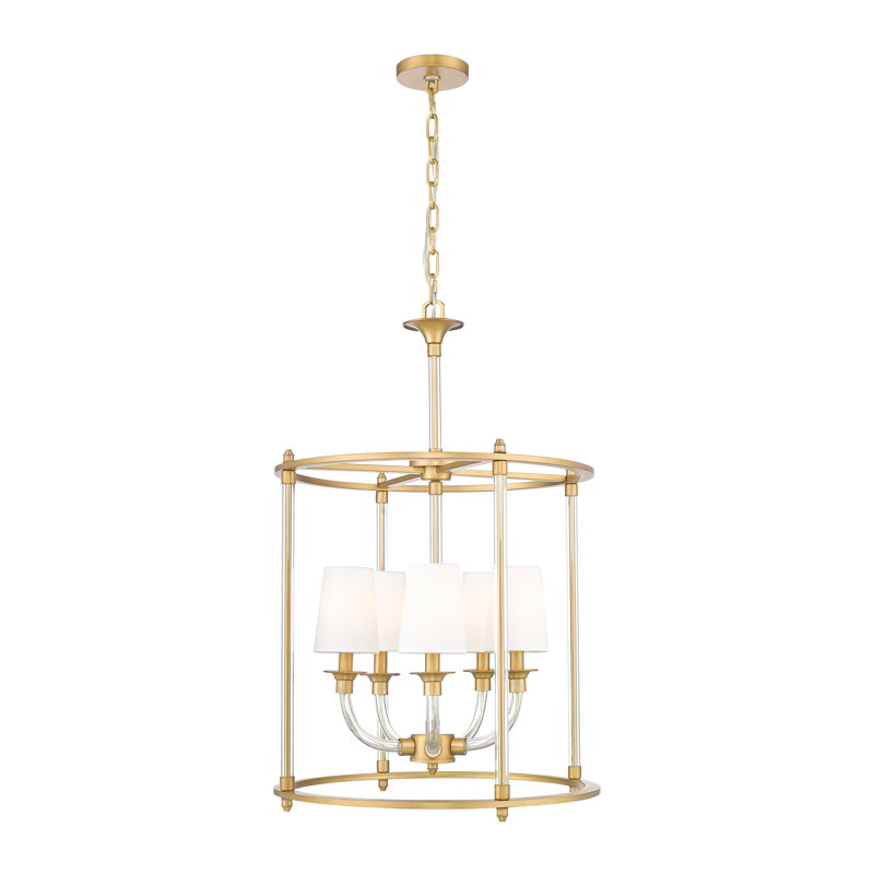 Adiyah 5 Light Chandelier, Brass