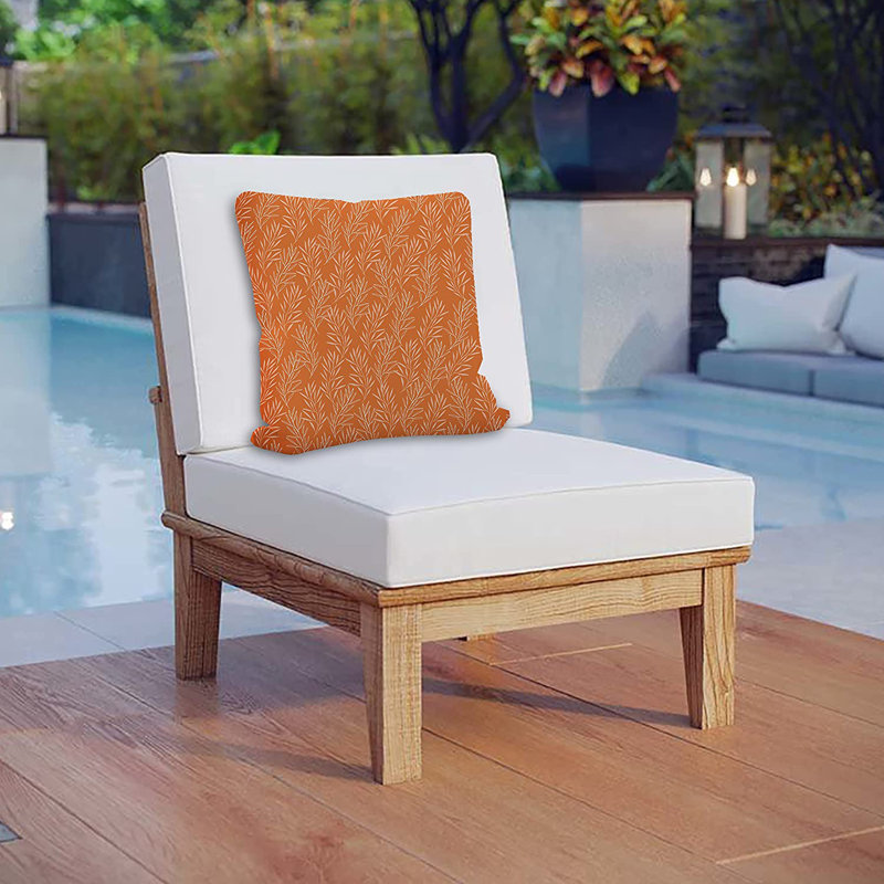 Indoor / Outdoor Orange Square Throw Pillow Cover, 61cm x 61cm