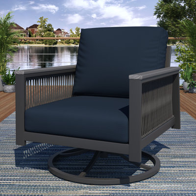 Chaise berçante d'extérieur avec coussin Sunbrella Townsend