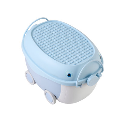Dolphin-Shaped Toy Storage Box on Wheels