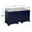 Tilford 72" Double Bathroom Vanity with Royal Blue Cabinet and Carrara Marble Countertop-1753005074