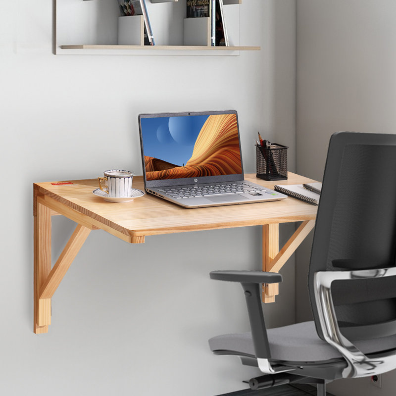 Kaysa Adjustable Solid Wood Floating Desk