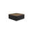Aurora Channel Cocktail Table with Casters – Peppercorn Elm Veneer Square Coffee Table with Hidden Wheels