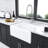 Ceramic White Sink 24" - Apron Front, Hygienic For Kitchen & Laundry Front Single Bowl, Space Saving