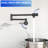 Matte Black Wall Mounted Pot Filler - Single Hole, Two Handles, 360 Swing, Brass, Kitchen Use Mount Black, Swing Arm, Stainless Steel, Stove-784564102