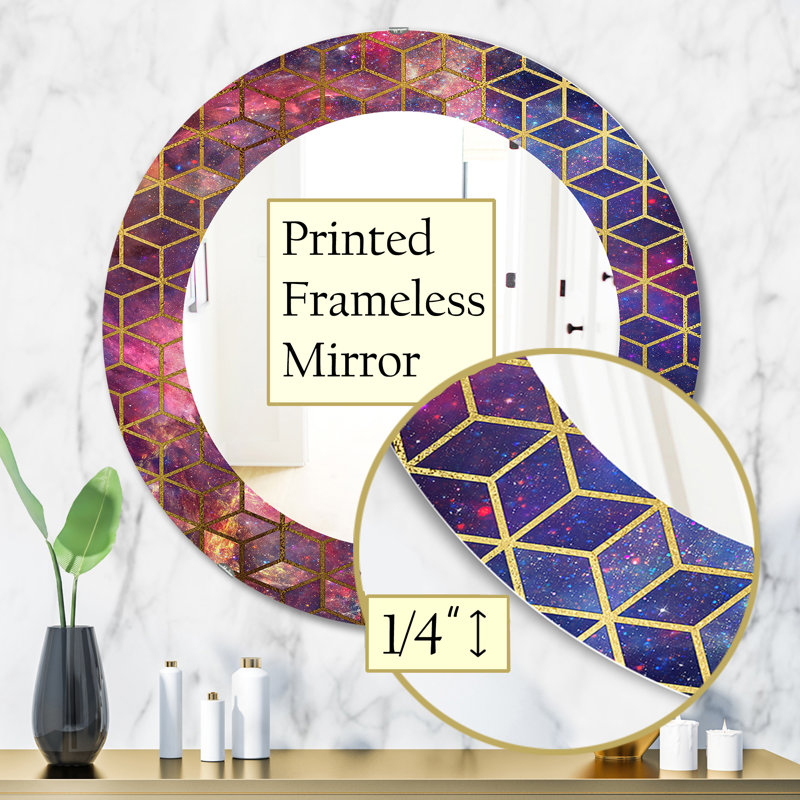 Miroir d'appoint Capital Capital, L 20 po x H 30 po, Bleu / or / rouge
