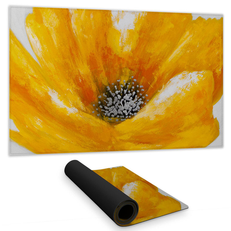Beautiful yellow flower - 14.00"x24.25" Desk mat
