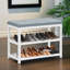 Entryway 3 Tier Wood Shoe Bench, Shoe Rack, Entryway Furniture-97414022