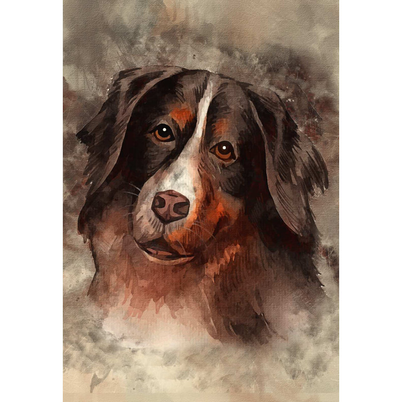Bernese - No Frame Painting, 39.4cm H x 29.5cm W, Metal