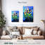 Tulipes sur fond bleu-108557599