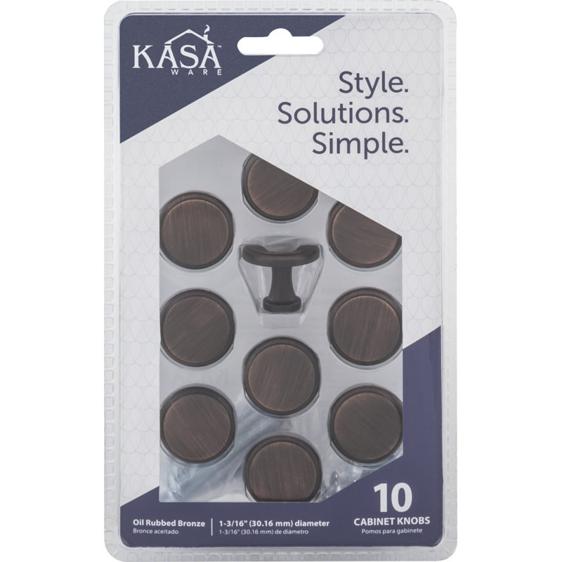 1 3/16" Diameter Mushroom Knob Multipack, Brushed Oil Rubbed Bronze