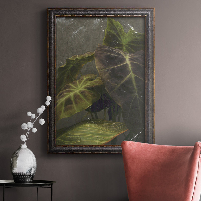 «Dramatic Leaves I», toile encadrée de qualité supérieure - prête à être accrochée, H 20 po x l 16 po x P 2,5 po