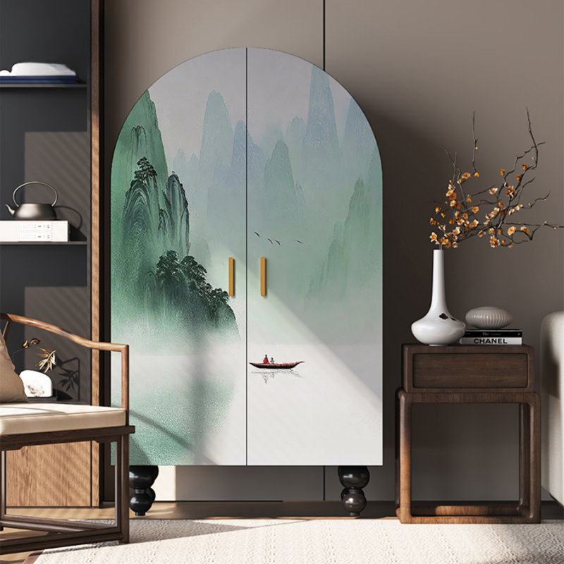 Armoire-penderie moderne à double porte arquée