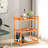 3-tier Utility Cart With Wheels Outdoor Rolling Metal Storage Organizer-100005652