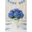 18" Median Blue Hydrangea Stem With 7" Bloom - 3 Pieces