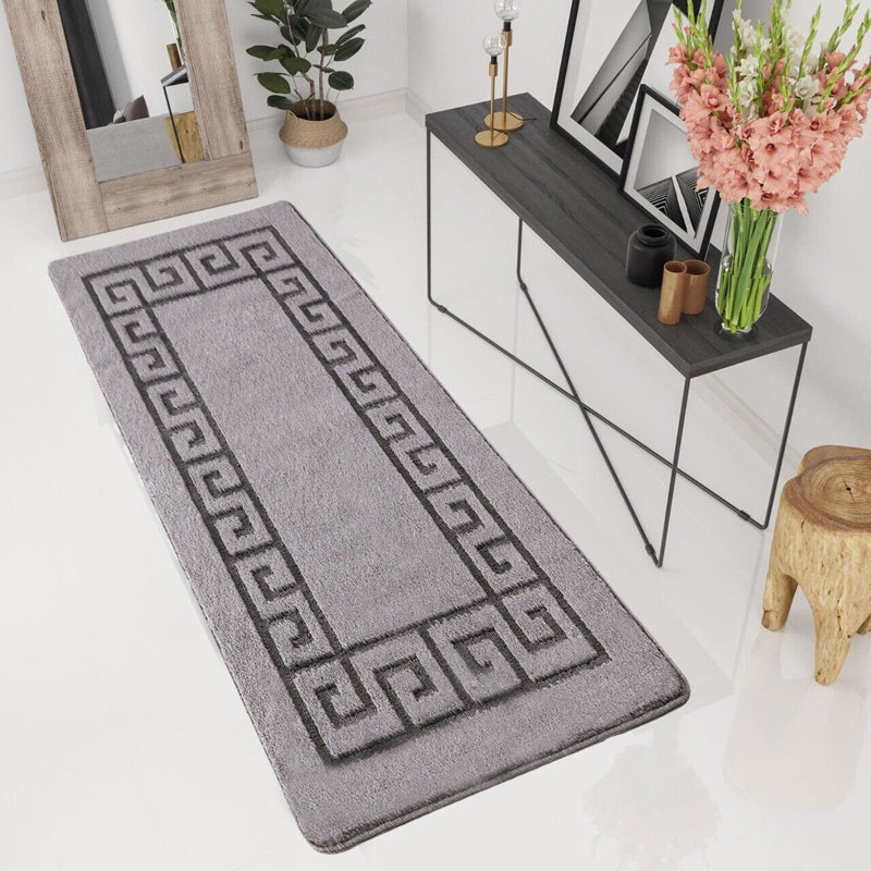 Tamms Machine Woven Dark Grey Indoor Rug, Runner 80 x 330cm
