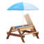 4 - Person Wood Patio Dining Set with Rectangular Table