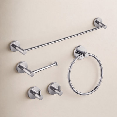 Circular 5 - Piece Bathroom Hardware Set