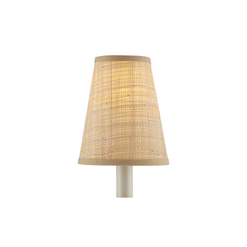 Abat-jour de candélabre en lin beige (à pince) H 6 po x l 5 po