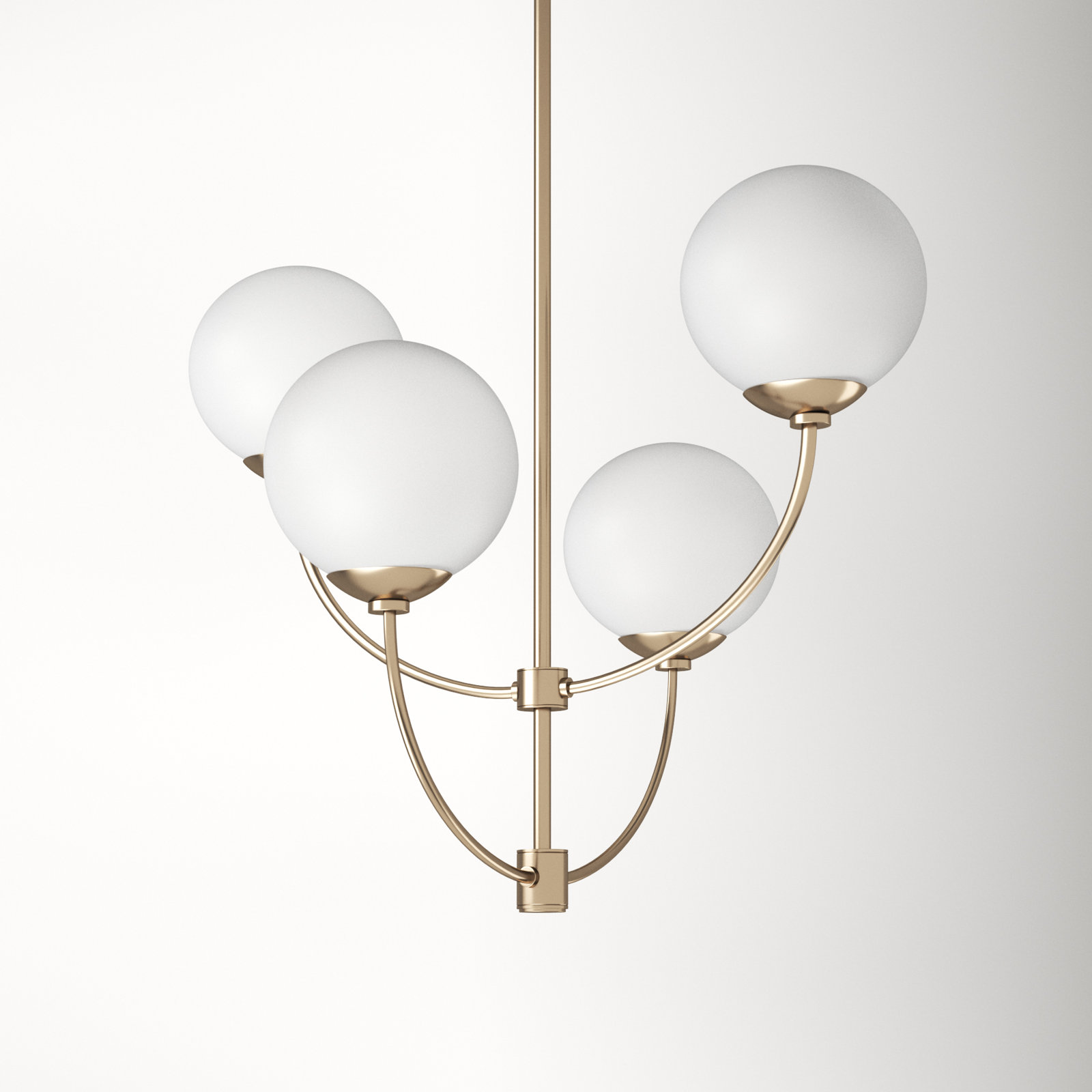 Sanat 4 - Light Tiered Chandelier, Aged Brass
