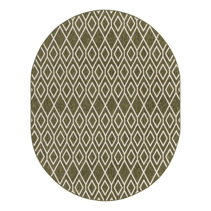 Turks and Caicos Indoor/Outdoor Rug, Oval 7'10" x 10'