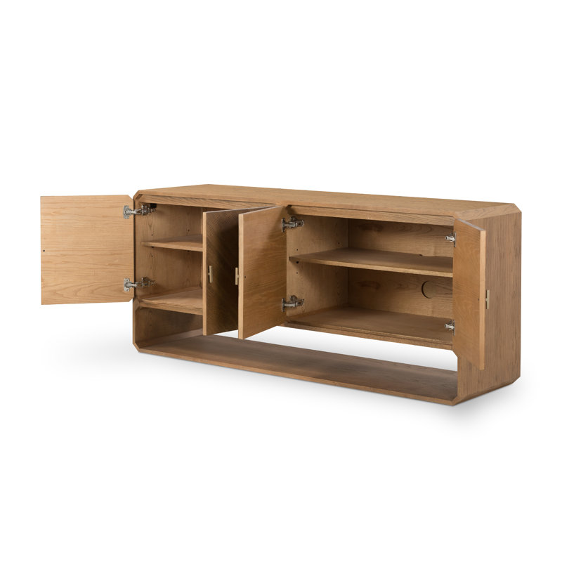 Caspian 68.5'' W Solid Wood Sideboard, Brown