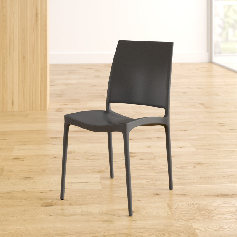 Vata Polypropylene Side Chair, Gray