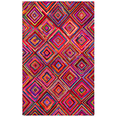 Tapis de performance géométrique touffeté à la main Anaheim Nantucket