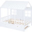Lit double blanc avec lit gigogne simple, lit de jour en bois pour la chambre à coucher, caractéristique fiable de qualité