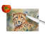 Cheetah Glass Cutting Board Large