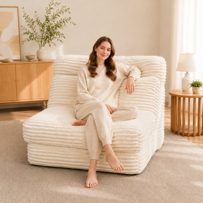 Pouf pliable pour adultes, canapé-lounge moelleux en mousse à mémoire de forme, fauteuil de lecture confortable, noir, pour chambre, salon, dortoir