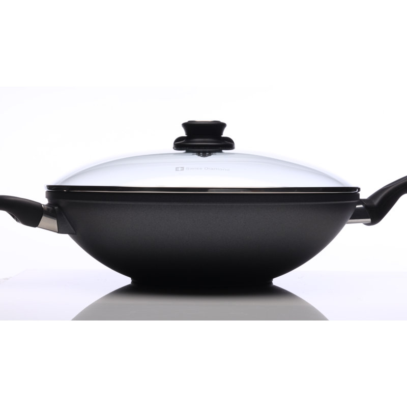 12.5" Non Stick Aluminum Wok with Lid
