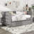 Twin Size Daybed With Trundle, Upholstered Comfort With Padded Back