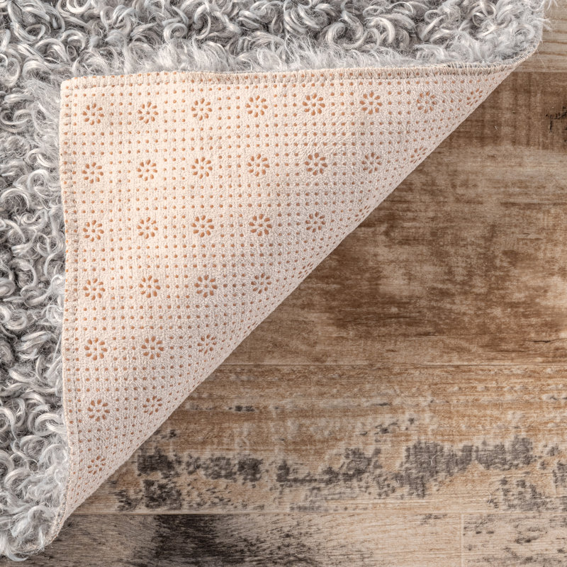 Machine Washable Light Gray Area Rug, Rectangle 3' x 5'