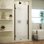 Porte de douche à charnière semi-sans cadre 24" x 67" pivotant MP
