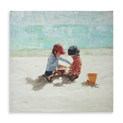 Coastal Sea Tablecloth - Little Girls Beach Scene | Home Decor
