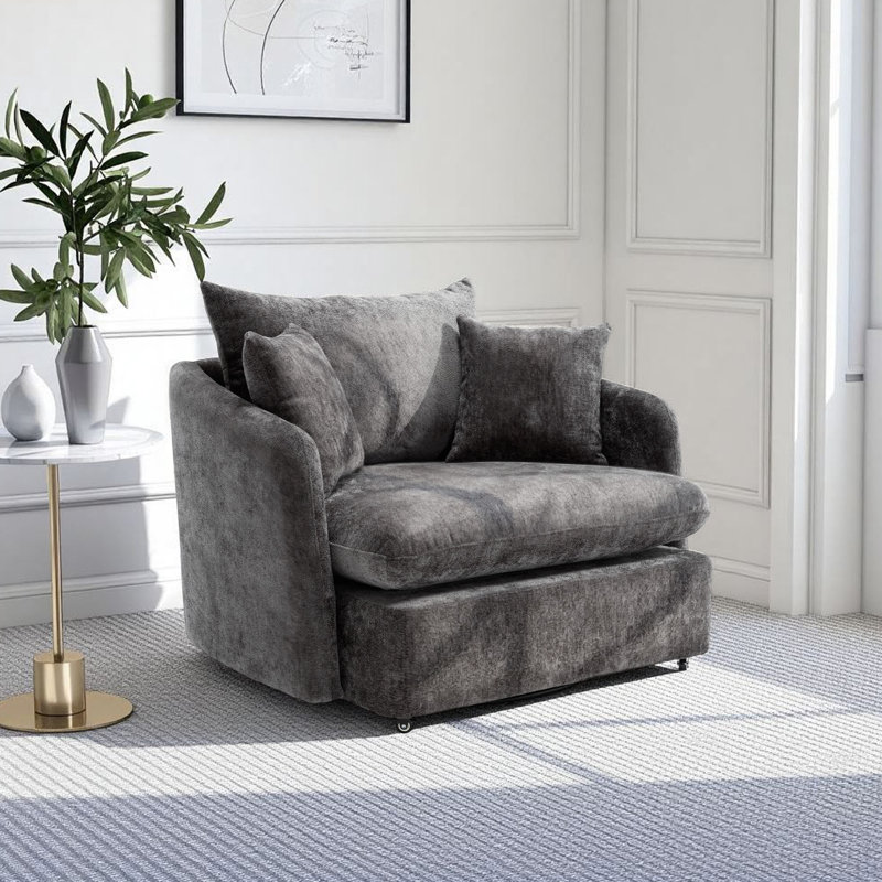 Fauteuil d'appoint 41 po, Gris foncé