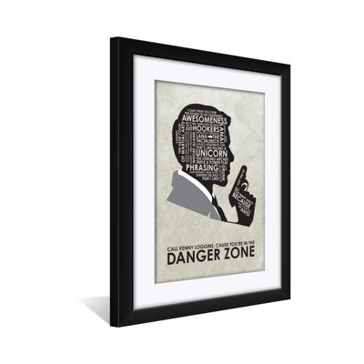 Art du lieu - Sterling Archer - H. Jon Benjamin, zone dangereuse, reproduction d'art encadrée et emmêlée - par Asher