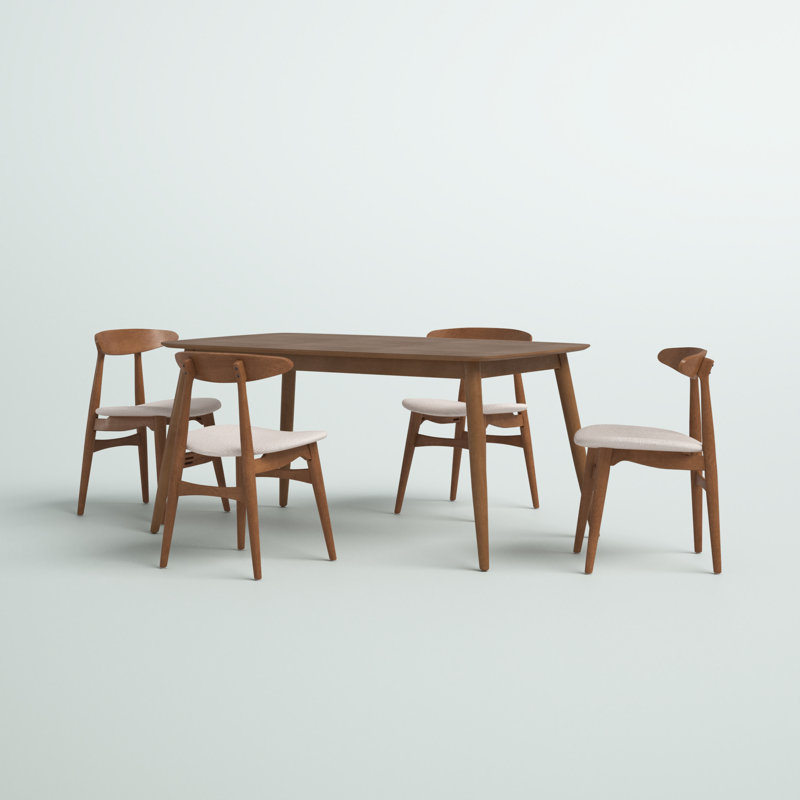 Ensemble de salle à manger 5 pièces Gallman, Beige, H 29,33 po x L 63 po x l 35,44 po, Naturel