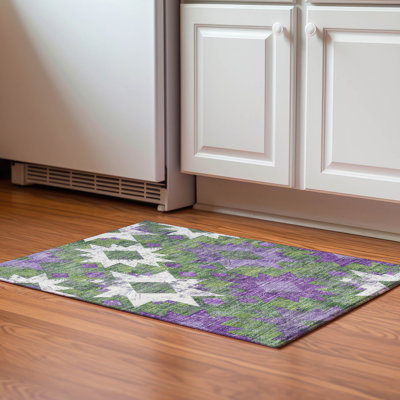 Premium Machine Washable Fairwood AMF1879 Aztec Rug