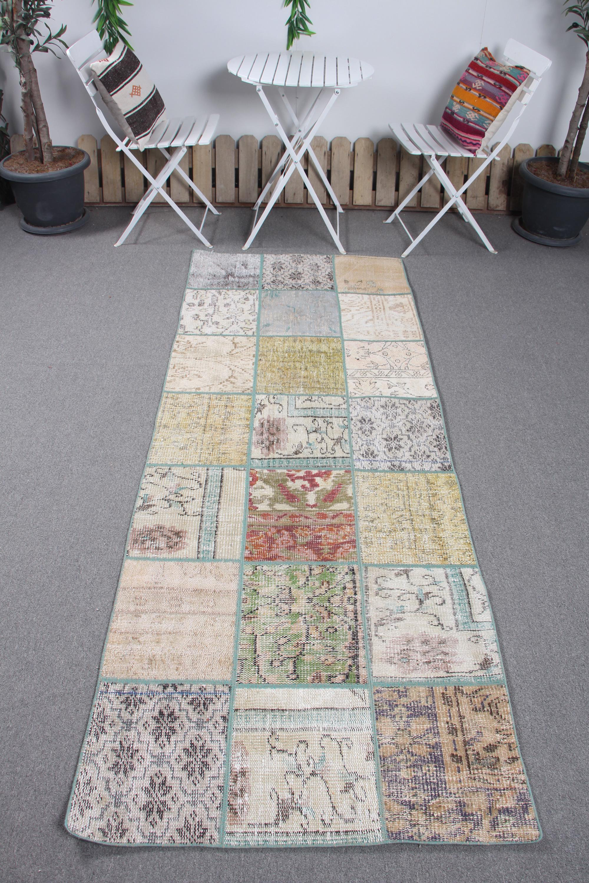 Bungalow Rose Vintage Turkish Patchwork Runner Rug in Faded Oushak ...