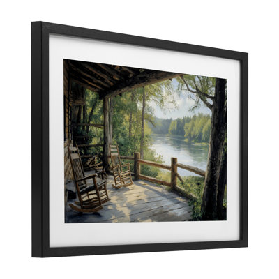 Nature Cabin Views Framed Print Under Glass, design by Franklyn Gregory