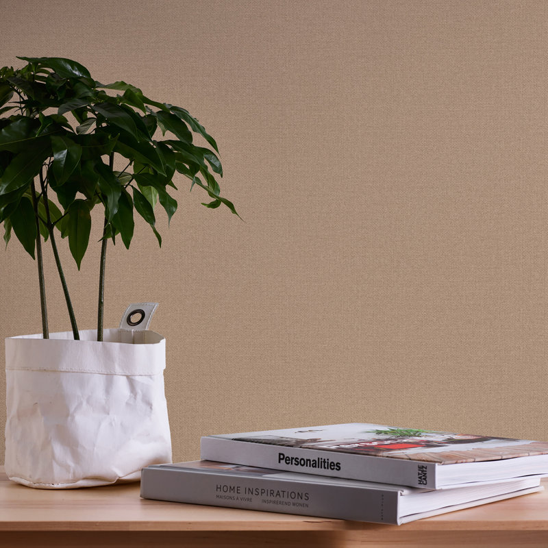 Rouleau de papier peint texturé L 32,97 pi x l 20,87 po Fusion Hessian, Brun
