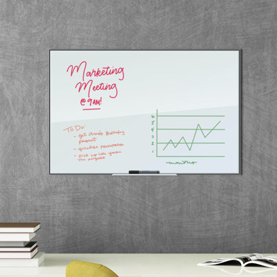 U Brands No Glass Wall Metal Glass Board