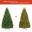 Arbre de Noël artificiel en PVC pré-éclairé avec lumières DEL et base - 6 pi / 7 pi / 8 pi-1759969412
