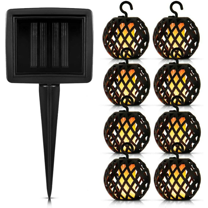 Indoor / Outdoor 8 - Bulb Solar Powered LED Shaded String Light
