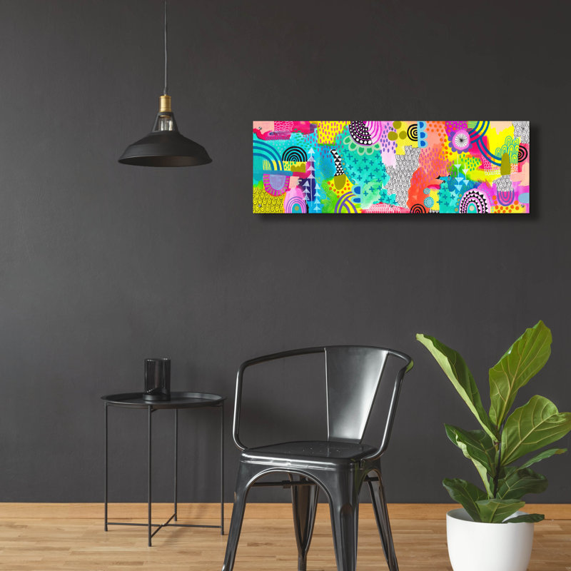  «Uprising» par Hello Angel, art mural en verre acrylique, 36 po x 12 po, H 16 po x l 48 po