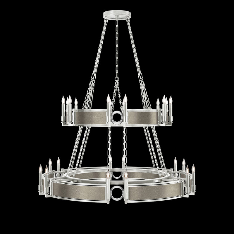 Mirage 24 - Light Chandelier, Coco/Silver/Nickel