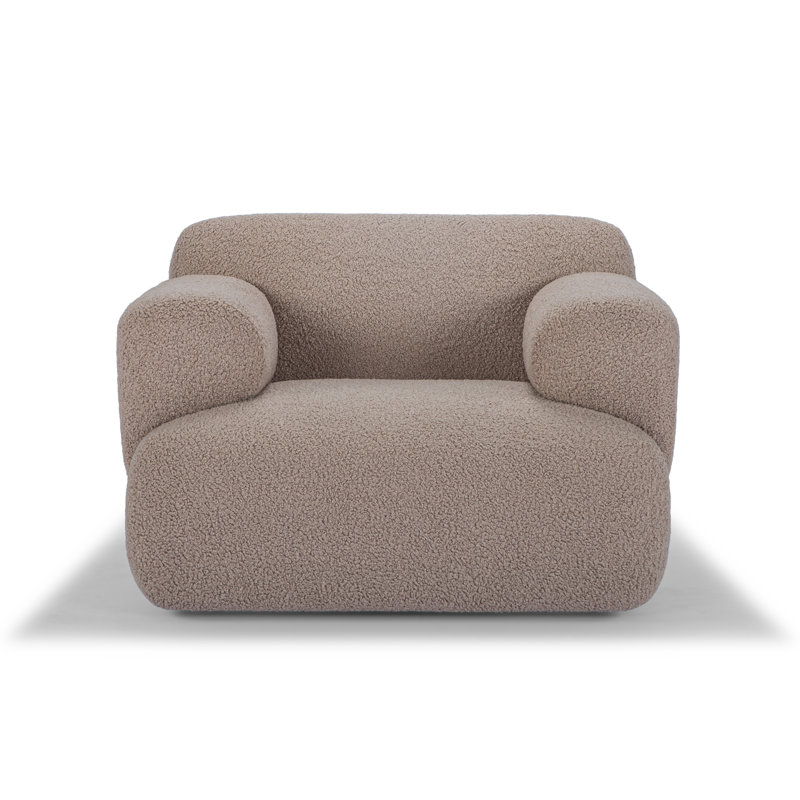 Kuma Club Chair, Brown Sherling